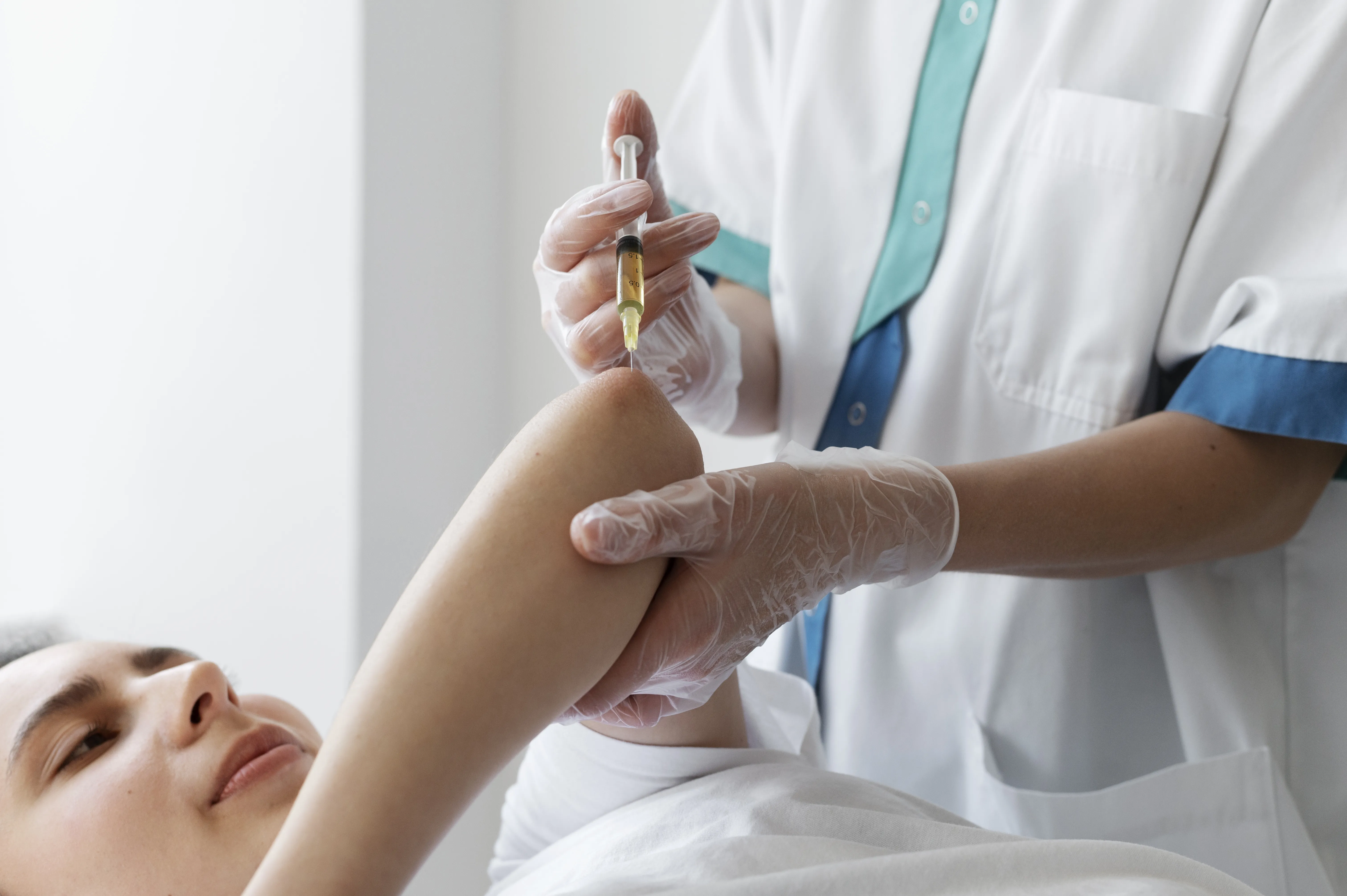 Joint Injection procedure illustration
